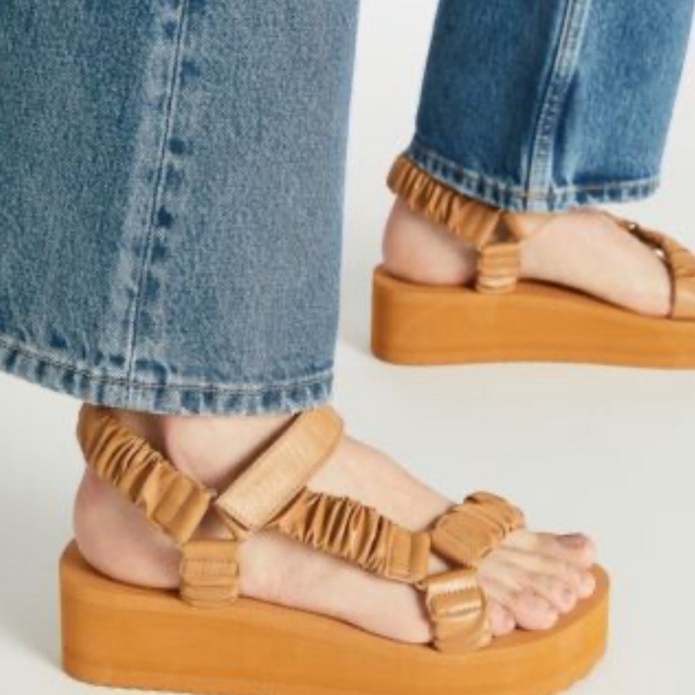 JustFab Taneisa Ruched Strap Sandal
